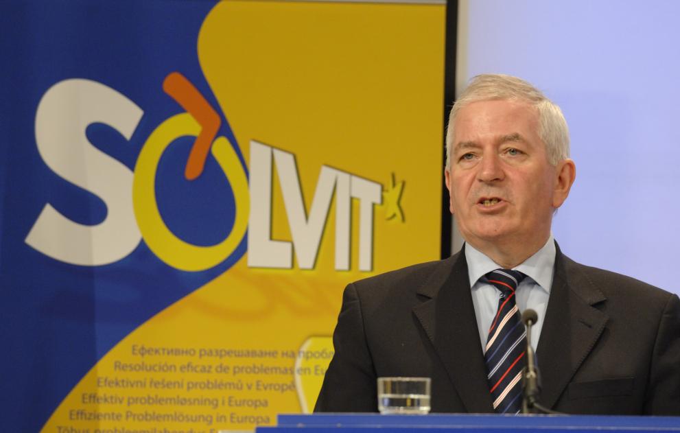 Press conference with Charlie McCreevy, Member of the EC, on the 5th anniversary of Solvit