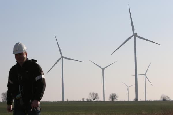 Wind farm in Golice, Poland 